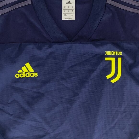 Juventus FC Navy Blue Adidas Climalite Long Sleeve Goalkeeper Jersey Mens XL - Picture 2 of 6